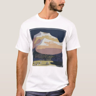 Camiseta Poster De Viajes Vintage Promoviendo Viajes A Mont