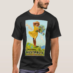 Camiseta Poster de Viajes Vintage restaurado en Australia O