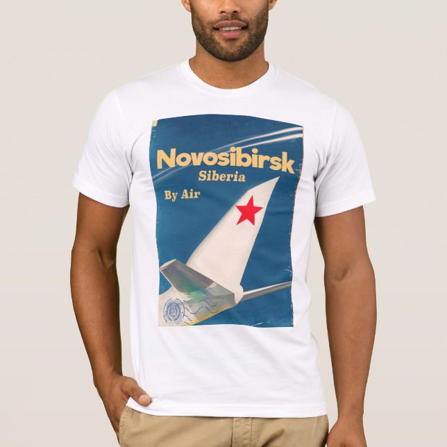 Camiseta Poster de vuelo de la unión soviética Novosibirsk  (Anverso)