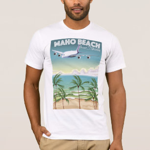 Camiseta Poster del avión Maho Beach Saint Martin