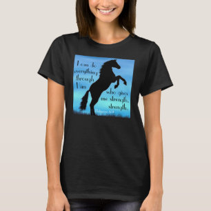 Camiseta poster del caballo del 4:13 de los filipenses del