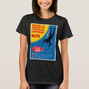 Camiseta Póster del Campeonato de Pesca Submarina de MALTA 