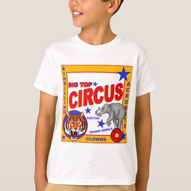 Camiseta Poster del circo del vintage (Anverso)