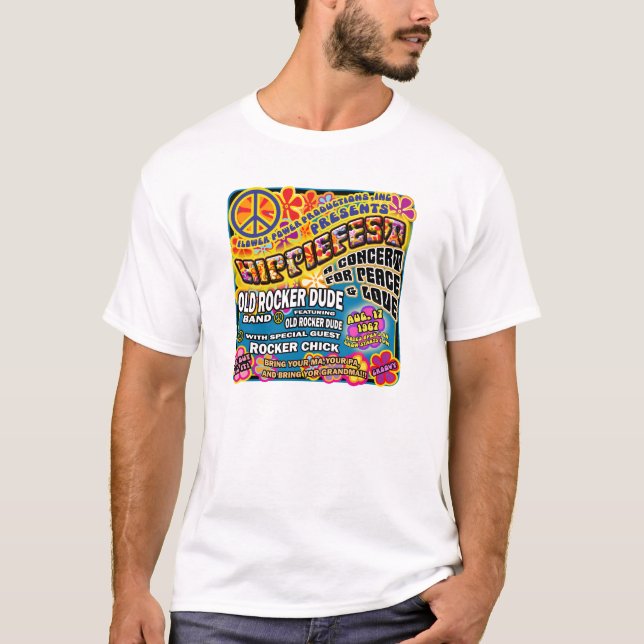 Camiseta Poster del concierto de Hippiefest (Anverso)