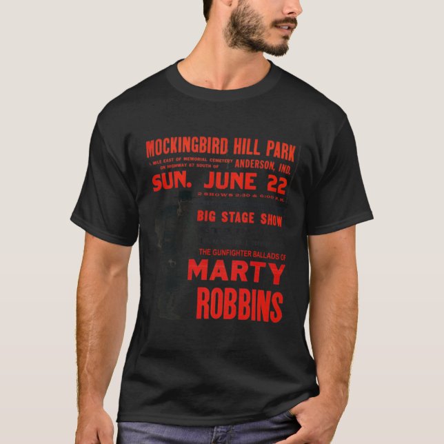 Camiseta Poster del Concierto Marty Robbins (Anverso)