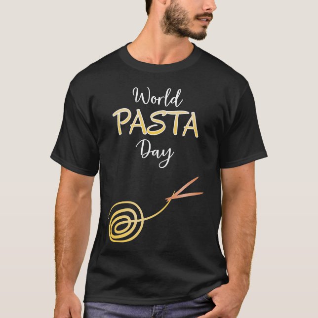 Camiseta Poster del Día Mundial de la Pasta (Anverso)