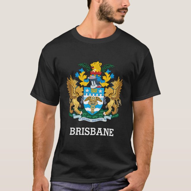 Camiseta Poster del Escudo de Brisbane (Anverso)
