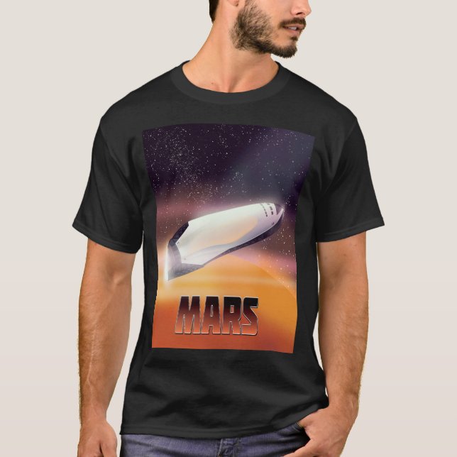 Camiseta Póster del espacio de Marte (Anverso)