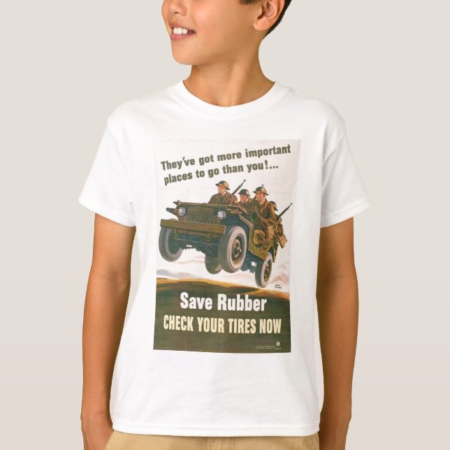 Camiseta Poster del jeep del vuelo (Anverso)