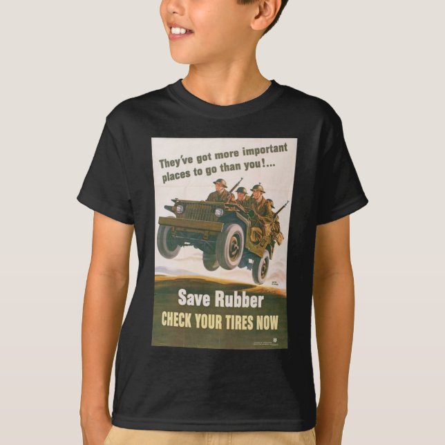 Camiseta Poster del jeep del vuelo (Anverso)