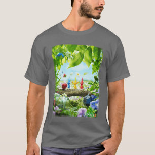 Camiseta Póster del juego de Nintendo Pikmin 3ree grupo ret