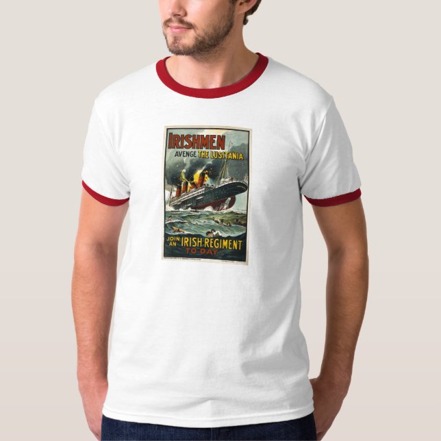 Camiseta Poster del Lusitania del vintage (reclutamiento (Anverso)