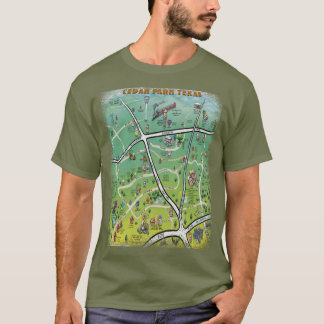 Camiseta Póster del mapa de Cedar Park