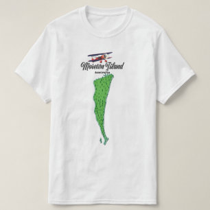 Camiseta Póster del mapa de la Isla Moreton Australia
