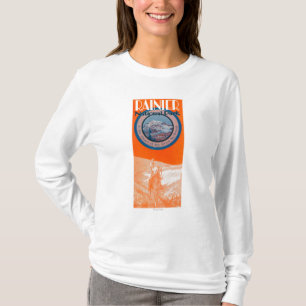 Camiseta Poster del Monte Rainier - equitación