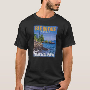 Camiseta Poster del Parque Nacional Isle Royale Michigan