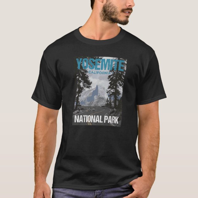 Camiseta Poster del Parque Nacional Yosemite en California (Anverso)