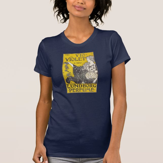 Camiseta Poster del perfume del vintage (Anverso)
