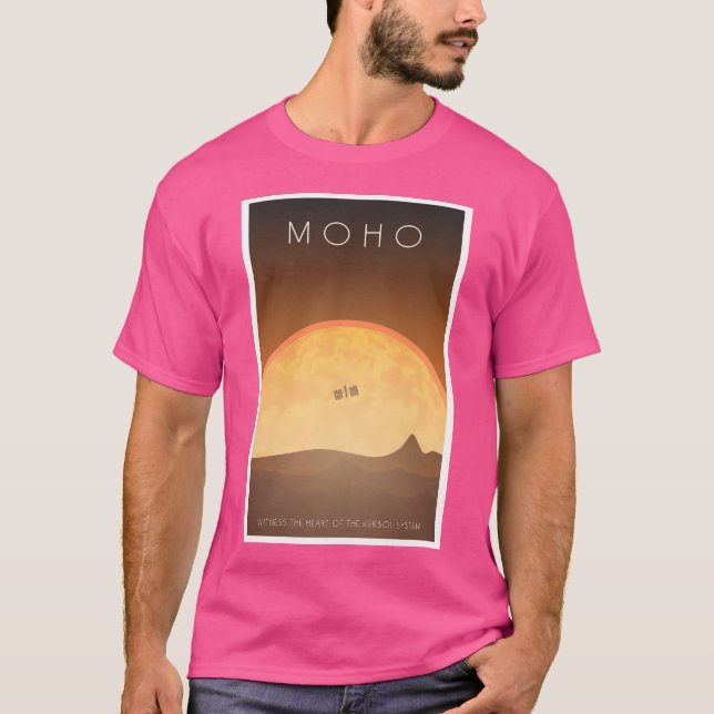 Camiseta Poster del programa espacial Kerbal - Moho (Anverso)