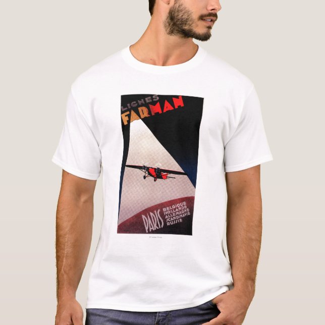 Camiseta Poster del promo del monoplano de Farman 300 de (Anverso)