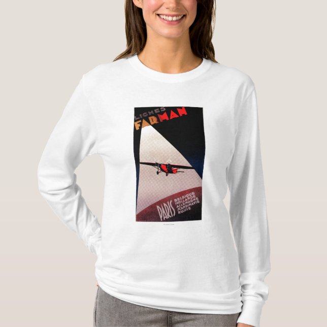Camiseta Poster del promo del monoplano de Farman 300 de (Anverso)