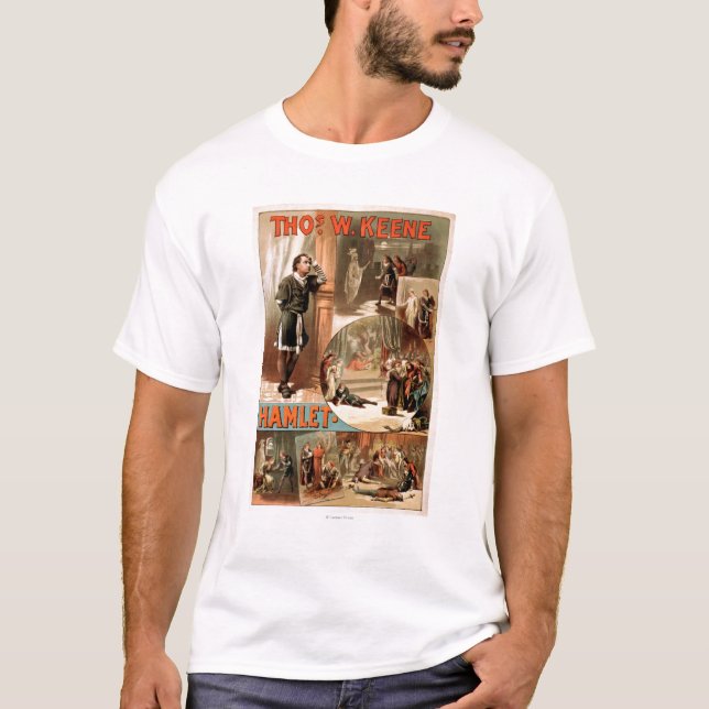 Camiseta Poster del teatro de William Shakespeare "Hamlet" (Anverso)