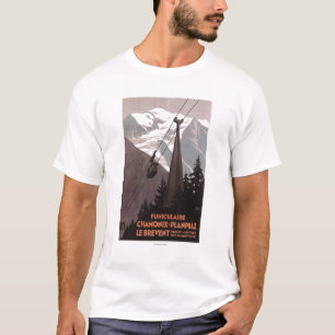 Camiseta Poster del teleférico de Funiculaire Le Brevent