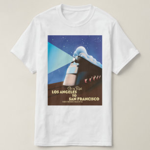 Camiseta Poster del tren de Los Ángeles a San Francisco