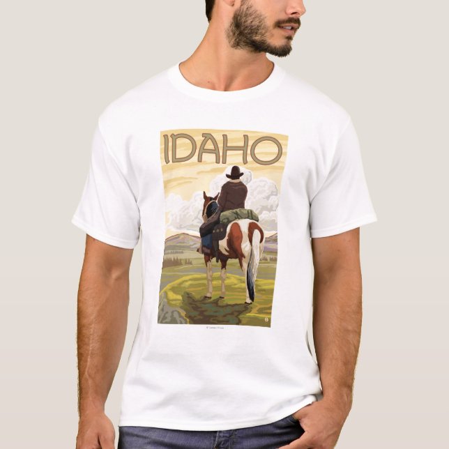 Camiseta Poster del vaquero y del viaje de (Anverso)