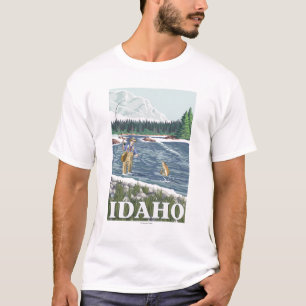Camiseta Poster del viaje de FishermanIdahoVintage de la