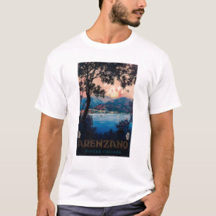 Camiseta Poster del viaje de Riviera del italiano
