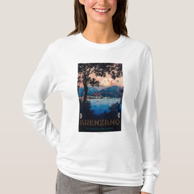 Camiseta Poster del viaje de Riviera del italiano (Anverso)