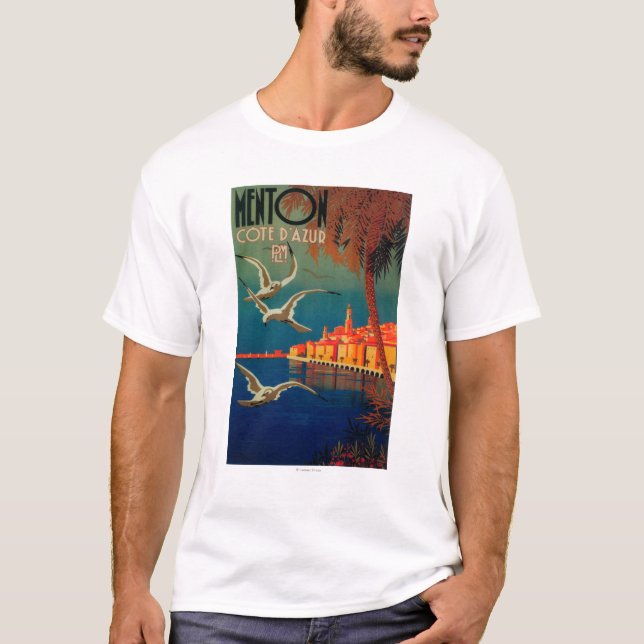 Camiseta Poster del viaje de riviera francesa # 1 (Anverso)
