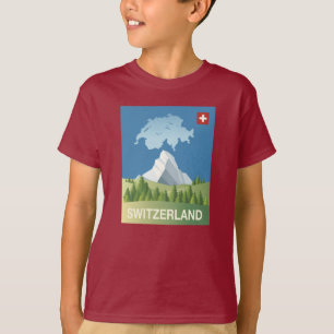Camiseta Poster del viaje de Suiza