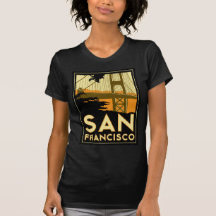Camiseta Poster del viaje del art déco de San Francisco