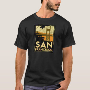 Camiseta Poster del viaje del art déco de San Francisco