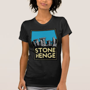 Camiseta Poster del viaje del art déco de Stonehenge