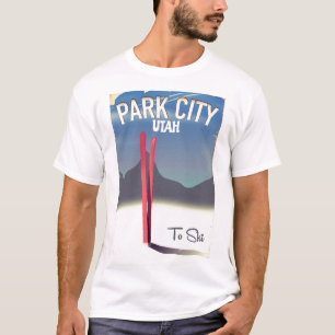 Camiseta Poster del viaje del esquí de Utah Park City