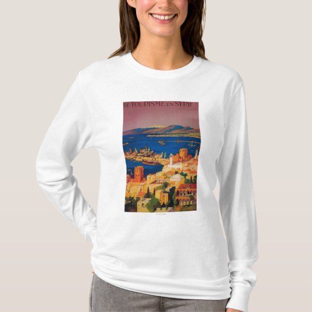 Camiseta Poster del viaje del francés, viajando en Siria (Anverso)