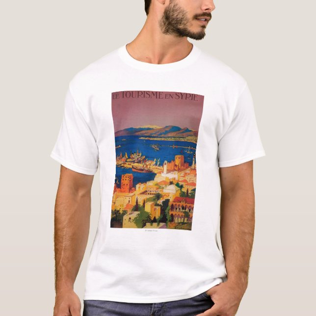 Camiseta Poster del viaje del francés, viajando en Siria (Anverso)