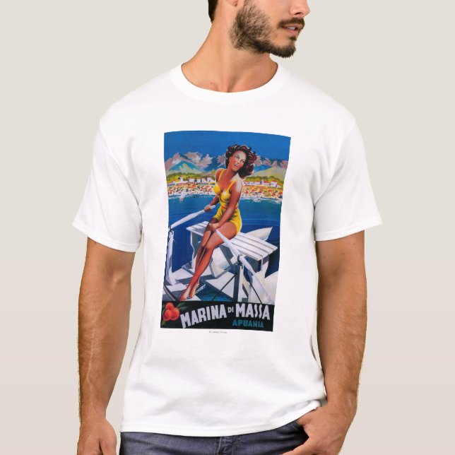 Camiseta Poster del viaje del puerto deportivo de Massa (Anverso)
