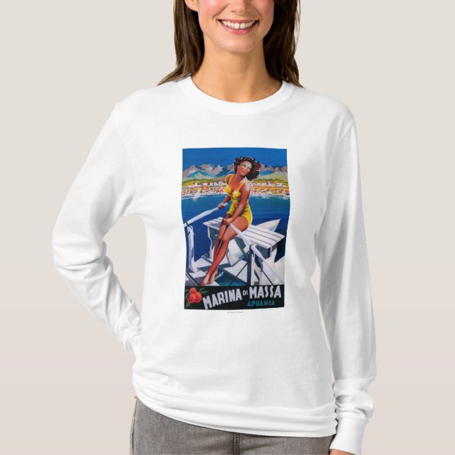 Camiseta Poster del viaje del puerto deportivo de Massa (Anverso)