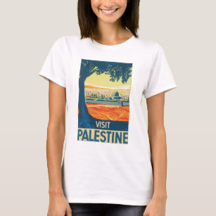 Camiseta Poster del viaje del vintage de Palestina de la
