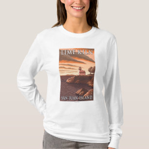 Camiseta Poster del viaje del vintage del faro del horno de