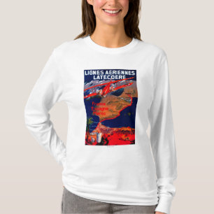 Camiseta Poster del vintage de Lignes Aeriennes Latecoere