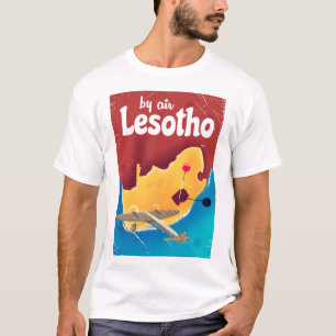 Camiseta Poster del vuelo del viaje del vintage de Lesotho