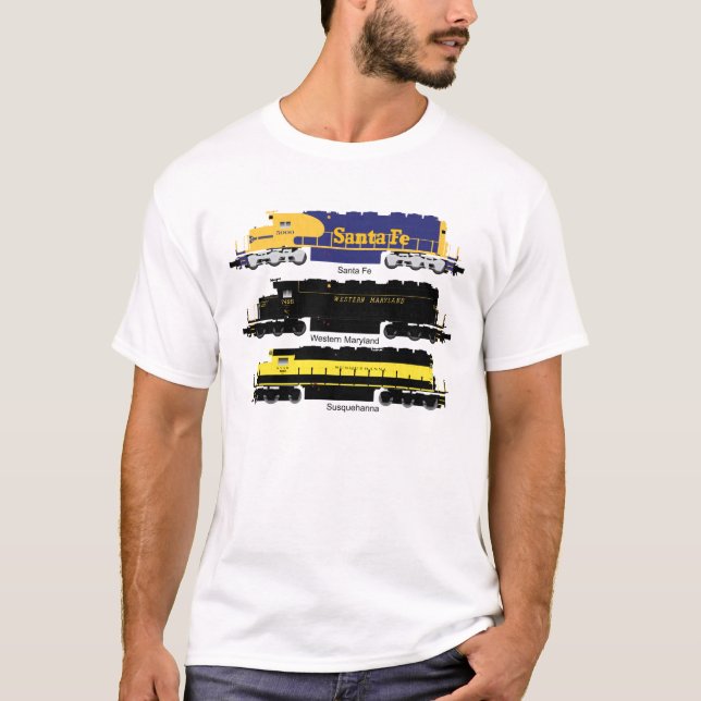 Camiseta Poster diesel de la locomotora eléctrica SD40 (Anverso)