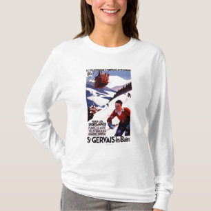 Camiseta Poster ferroviario del promo del teleférico de la