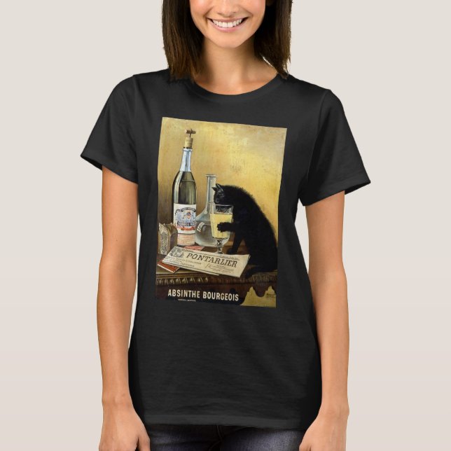 Camiseta poster francés retro "absinte de los burgueses" (Anverso)