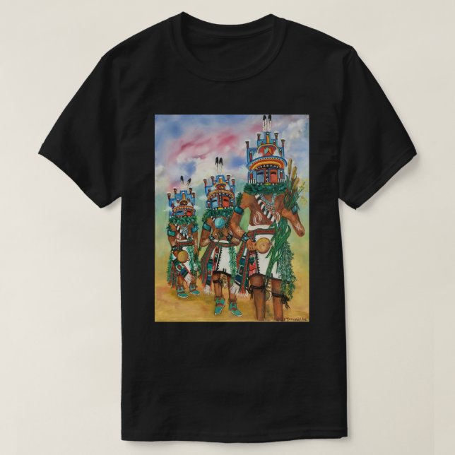 Camiseta Poster Hopi Hemis Kachinas (Diseño del anverso)
